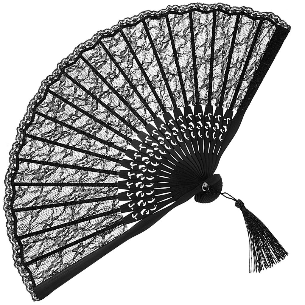 STOBAZA Folding Lace Hand Stylish Folding Handheld Perfect for Fireworks and Photo Radius Fan, Fan, Fan, Fan, Festivals, Displays, Summer,