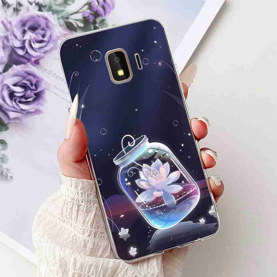 For Samsung Galaxy J2 Core 2018 Case Flower Dragon Soft Silicone TPU Back Cover For Samsung J2 Core J2 Pro 2018 Phone Cases Bags