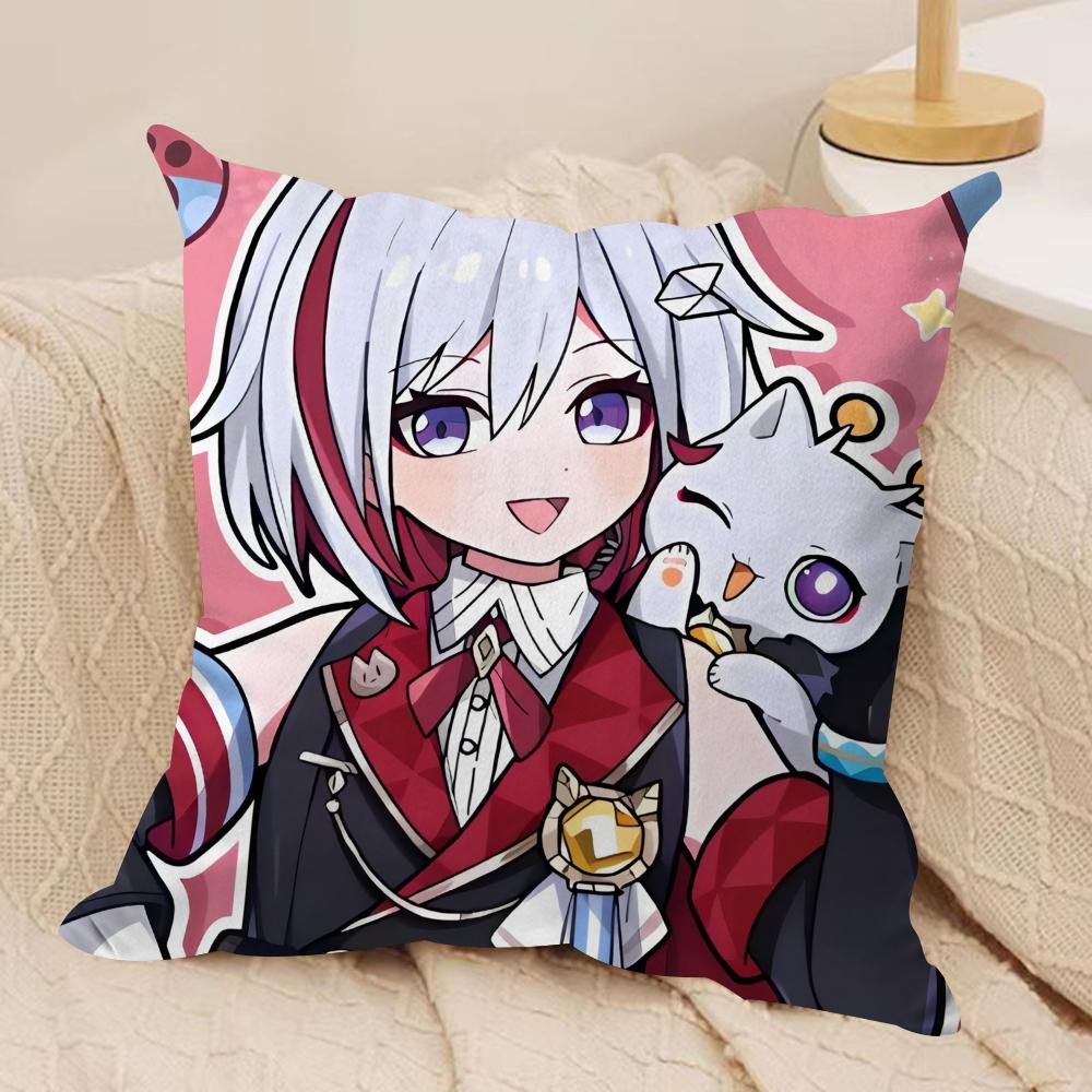 Game HHonkai Star Rail Cushion Cover Soft Plush Throw Pillow Cover  DoubleSided Printed Cushion Case  Cozy Sofa  Home Decor
