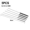 5/10pcs Stainless Steel Cylinder Wire Tube Pipe Cleaning Brushes Thread Type For Polish Clean 6mm 8mm 10mm 12mm 15mm 5sizes