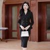 Troloman Women's Elegant Double-Breasted Two-Piece Suit Set