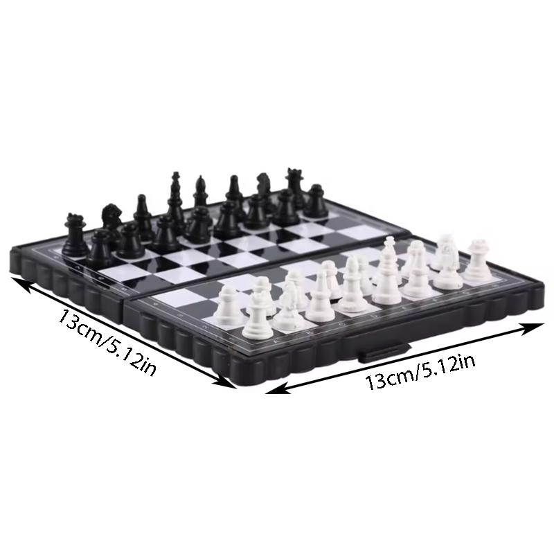 Mini Magnetic Chess Set Folding Magnetic Plastic Chessboard Board Game Portable Kid Toy Portable Outdoor