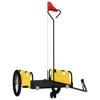 VidaXL Remorque de vélo jaune et noir tissu oxford et fer 94197