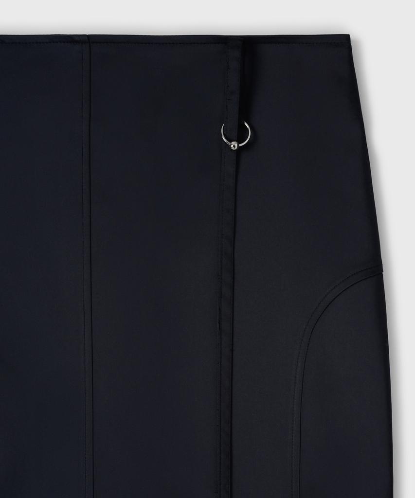 Yunse Piercing Satin Skirt (Black)