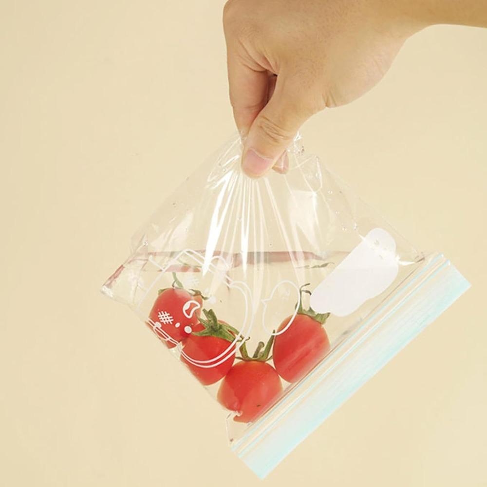 30PCS PE Reusable Freezer Bags Triple Seal Plastic Organization Bags Zipper Seal Bags For Leftovers