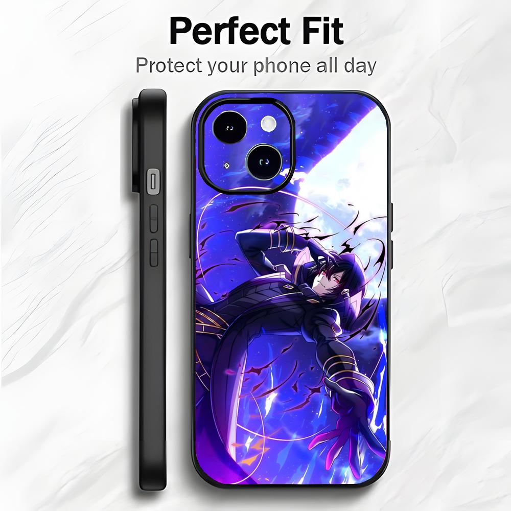 Isekai Fantasy Anime T-The Eminence In Shadow Phone Case Black Soft Packaging Lightweight For iPhone17 16 15 ProMax Phone Case