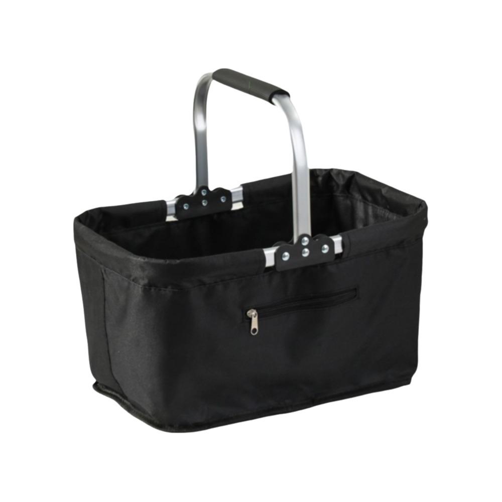 Cesto per la Spesa da 26 L con Telaio in Alluminio Borsa Termica da Picnic per Supermercato