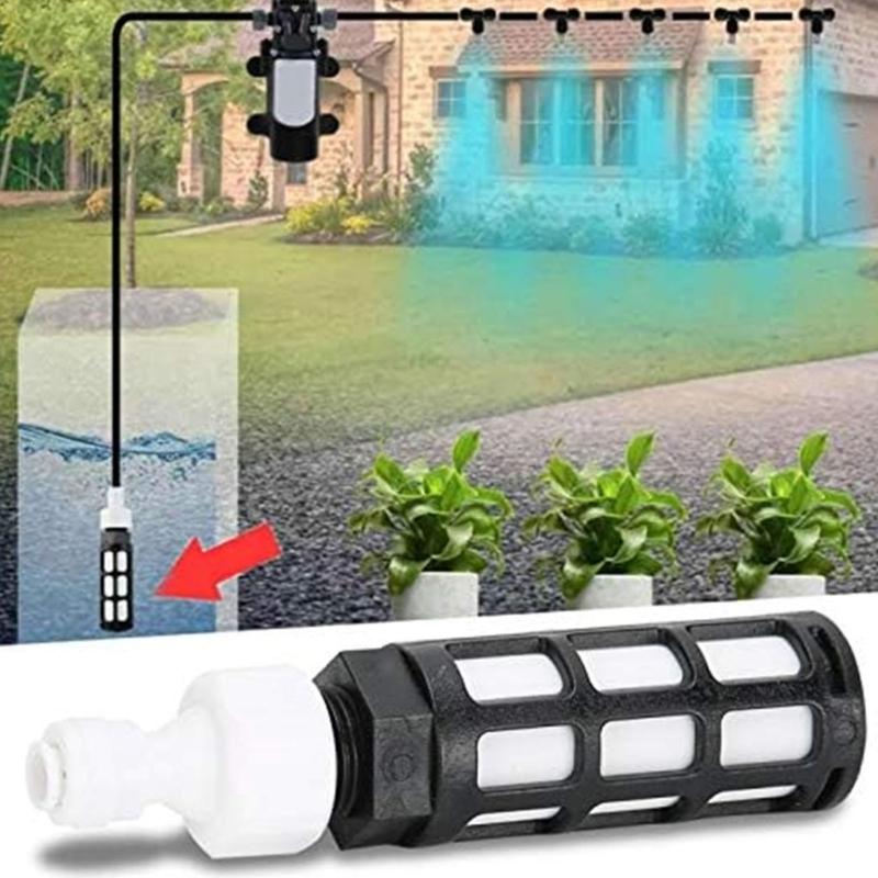 1/4'' Fine Filtration Self Priming Water Inlet Filter For Humidifier Sprays Systems Homes Offices Garden Misting System