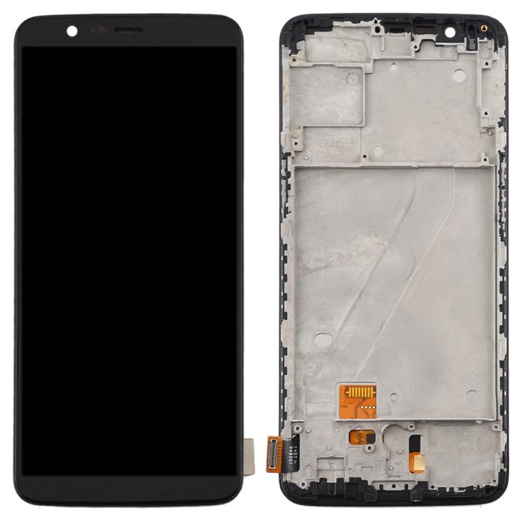 For OnePlus 5T A5010 TFT Material LCD Screen and Digitizer Full Assembly with Frame (Black)