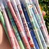 12PCS/Box 0.5mm Blue Ink Neutral Pen Quick Drying Erasable Pen Cartoon Ballpoint Pen  Stationery