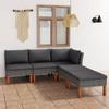 Day and Night - Day and Night Garden Furniture Set 6 Pieces and Gray Synthetic Rattan Cushions