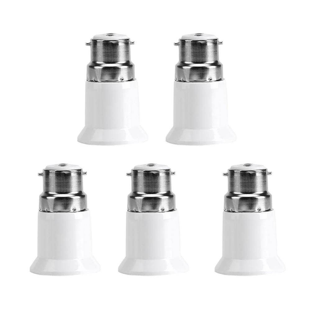 5pcs B22 Male to E27 Female Socket Base Bulb Adapter Converter Lamp Holders