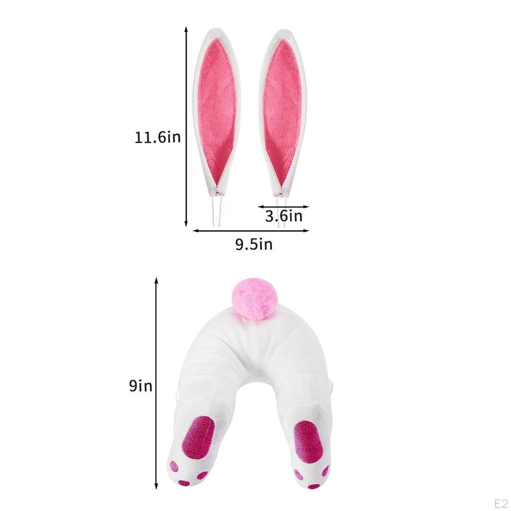 Ozdoby wielkanocne w kształcie pupy i uszu królika, wieniec do mocowania na drzwiach wejściowych