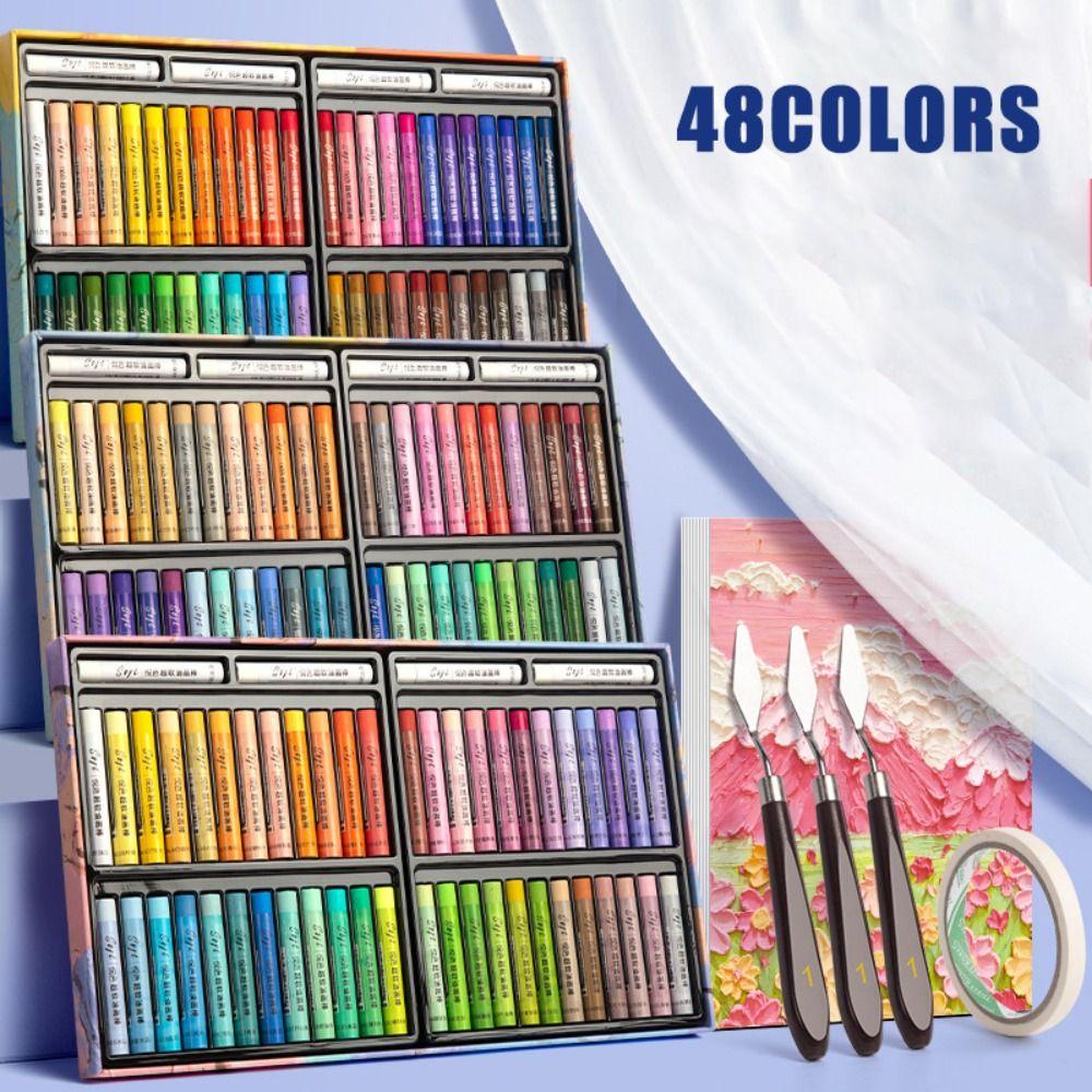 24/36/48 Colors Macaron Ultra Soft Crayon Morandi Painting Tools Versatile Oil Painting Stick