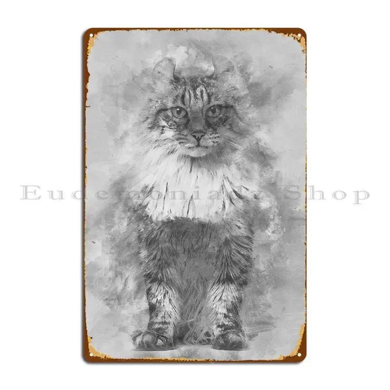 American Curl Sitting And Metal Plaque Poster Retro Bar Wall Decor Kitchen Create Tin Sign Poster
