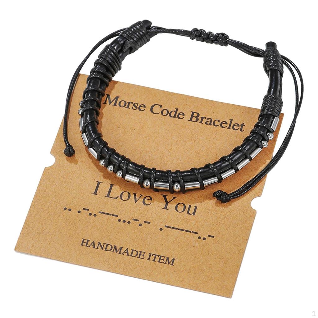 Morse Code Bracelet for Him - Thoughtful Present Dad