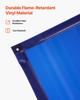 Welding Screen with Frame, 1.74 X 2.34m Welding Curtain Screen, Flame-Resistant Vinyl Protection Screens with Lockable Swivel Wheels & 6-Level UV