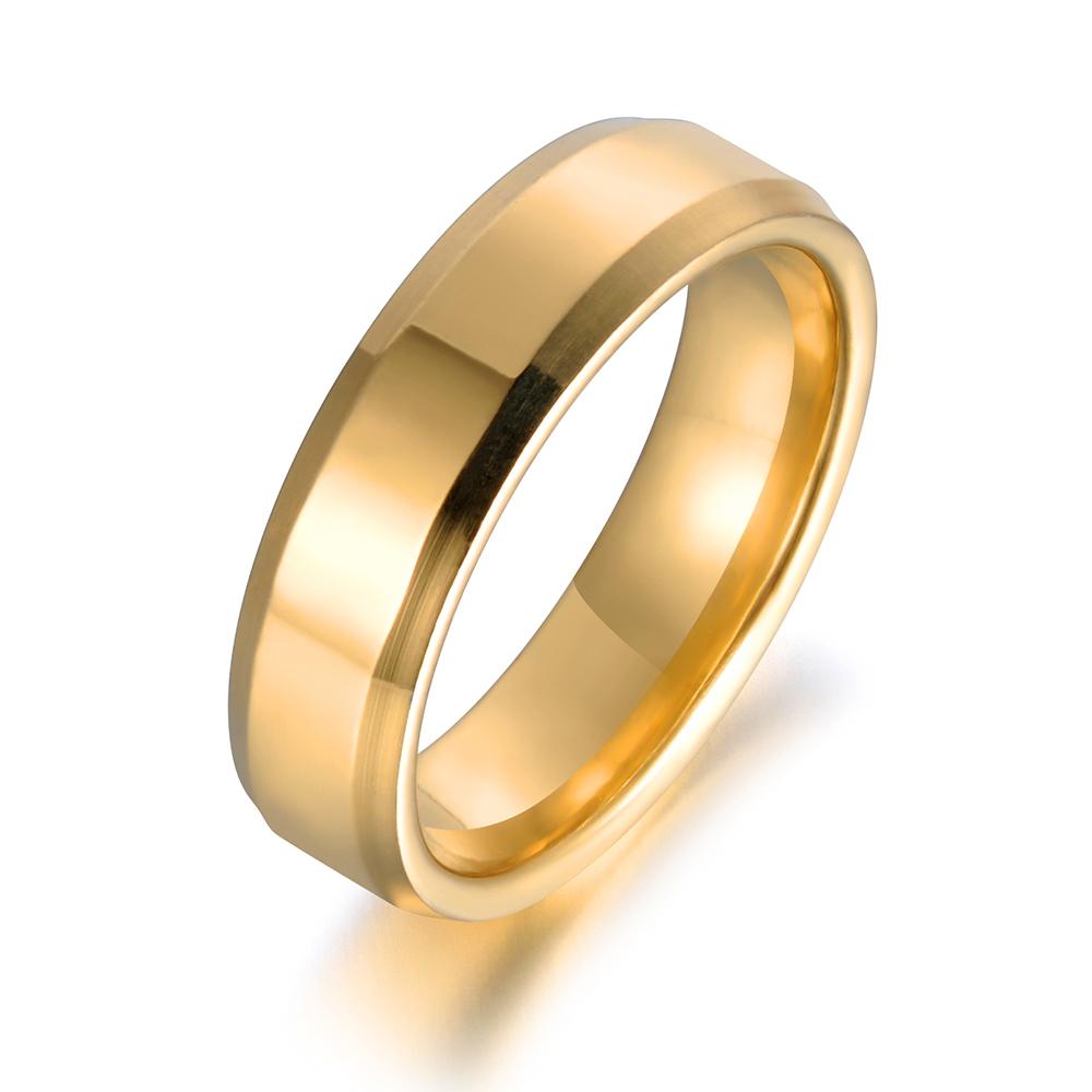 JeeMango Fashion Stainless Steel Glossy Rings For Women Men Simple Couple Titanium Steel Wedding Ring Jewelry Anneau JR18114