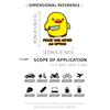 Little yellow duck reflective car stickers personalized fun waterproof warning labels stickers motorcycle decorative accessories