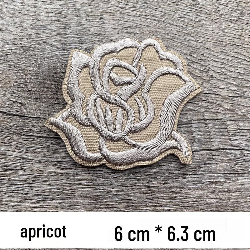 Self-Adhesive Rose Embroidery Patch for Mending, Repairing, Décor, and Versatile Applications.