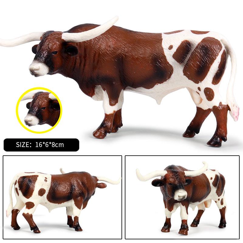 Oenux Zwierzęta Gospodarskie Walki Byków Kowboj Symulacja Drób Bydło Cielę Byk Wół Kolekcja Figurek Akcji Model Pvc Zabawka Prezent dla Dzieci