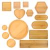 14 Style Round Square Flower Pots Planter Bamboo Tray Wood Gardening Supply Holder Home Decor Anti-Fade Simple Elegant Design