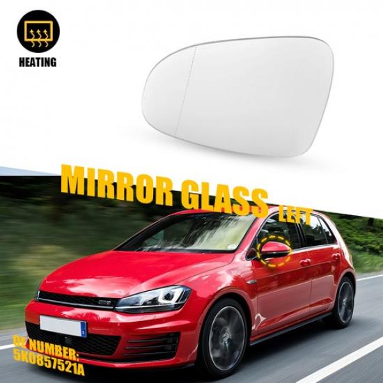 

Mirror Glass Heated Left Driver For 2010 2012 2013 2014 Volkswagen Golf GTI EOA
