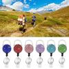 Retractables Keyring Wire Rope Badges Holder Outdoor Rhinestones Keychains
