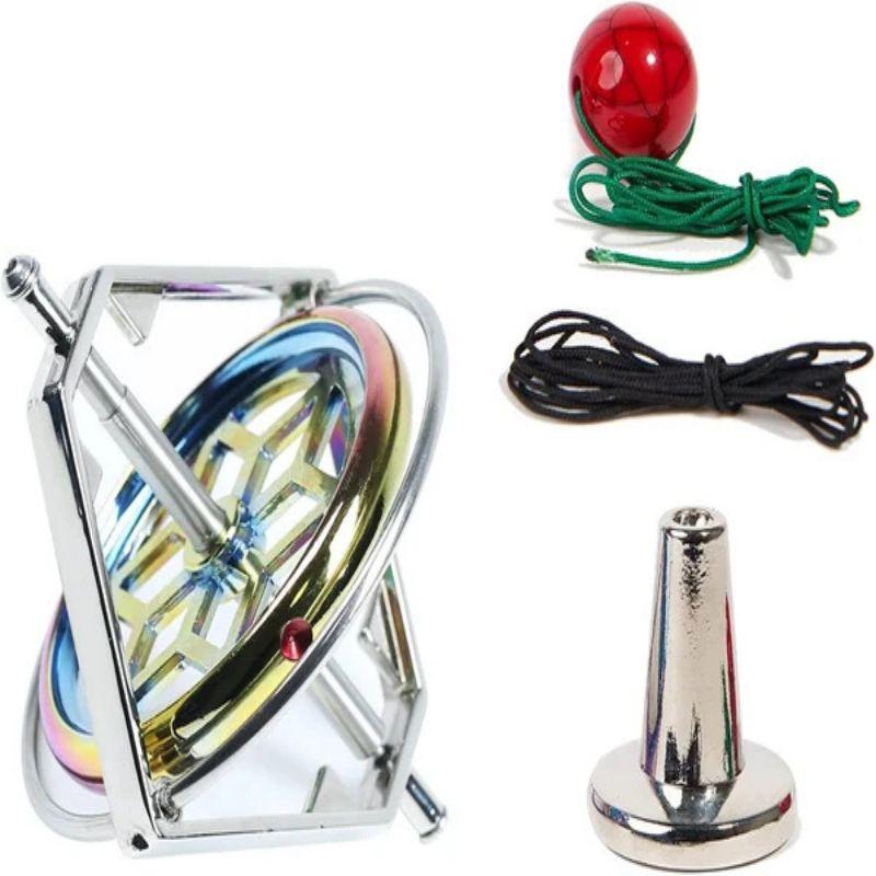 

Precision Gyroscope Metal Anti-Gravity Spinning Top - Educational & Stress Relief Toy Stabilised Metal Finger Gyro срібний