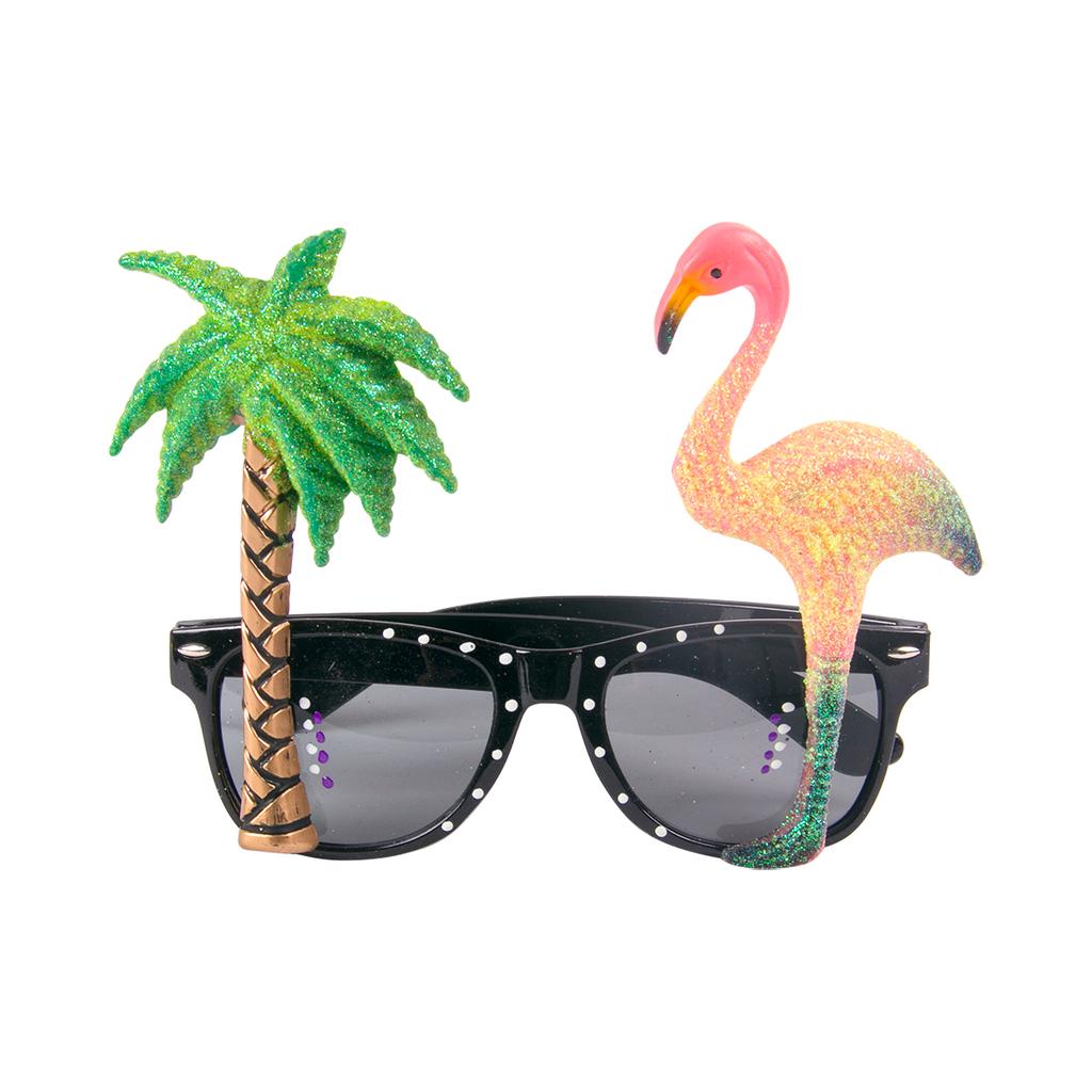 Hawaii Party Glasses Flamingo Coconut Tree Parrot plastic SunGlasses Summer Beach Tropical Wedding Birthday PhotoBooth Props