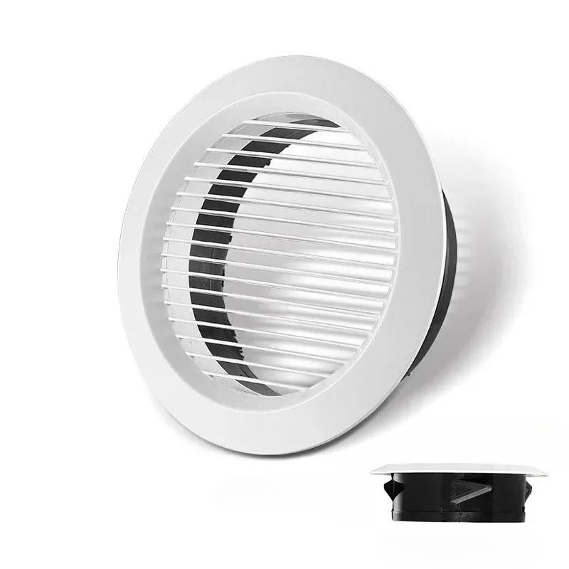 White Round Air Vent Louver Grille Cover Outlet Adjustable Exhaust Vent Ducting Ventilation Grilles 75/100/125mm Air Vent Cover