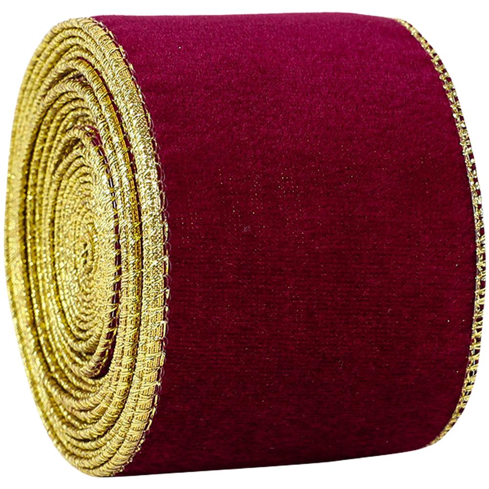 Velvet Christmas Ribbon 200cm X 6.3cm Cloth Craft Bow For Holiday Tree Decoration And DIY Party Ornaments