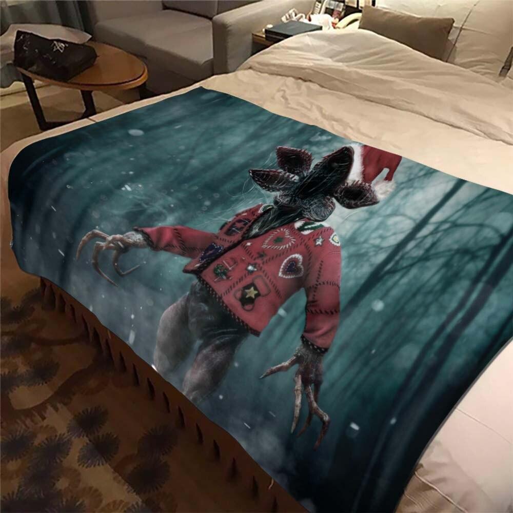 Heißer Film Stranger Things Deckenbezug Cartoon Flanelldecken für Betten Sofas Warmes Bettlaken Weiche Bettwäsche Zimmerdeko Fan-Geschenk
