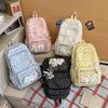 Schoolbag Japanese new fresh polka dot backpack student schoolbag women's large-capacity transparent pain bag junior high school backpack