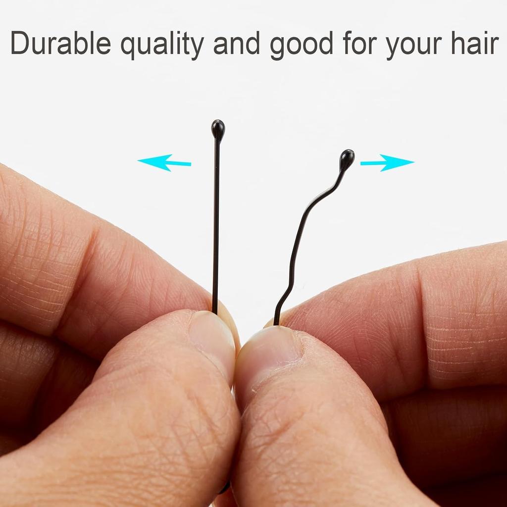 400PCS Hair Black Bobby Pins for Women,  Women Hair Pins, Bun Pins for Thick Hair Thin hair and All Hair Types,