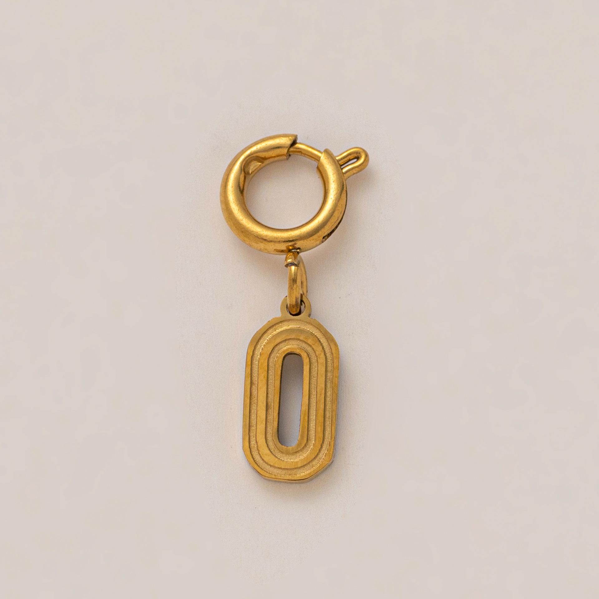 Stainless Steel Lucky Number Pendants: Fashionable, Durable, Vacuum Electroplated 0-9 Necklaces