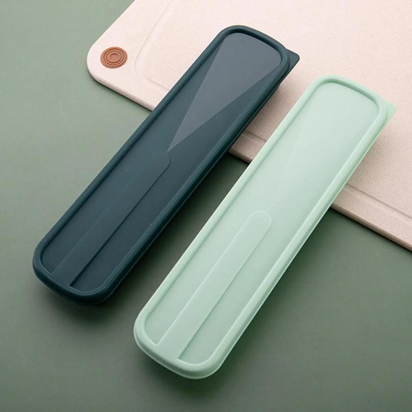 Tableware Box Environmental Cutlery Box Portable FlipCover Type Cutlery Case Spoon Storage Box Lightweight Travel Accessories