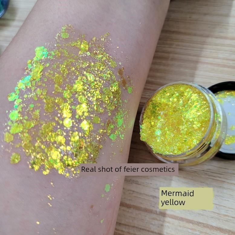 Stage Makeup, Eye Shadow, Glitter, Sequins, Stars, Glue-Free Face and Hair Makeup, Children's Day Cosmetics, Performance Makeup