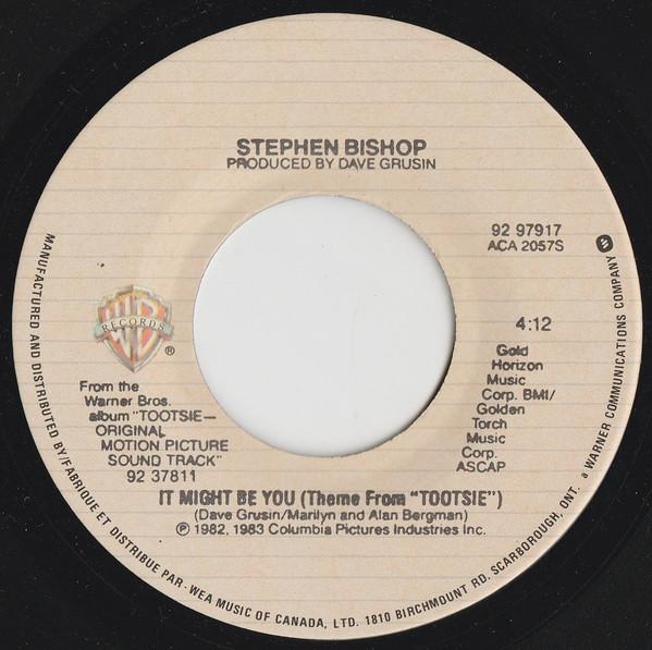 

7inch Record STEPHEN BISHOP / DAVE GRUSIN - It Might Be You (Theme From Tootsi 9297917 1982 Canada Rock Used
