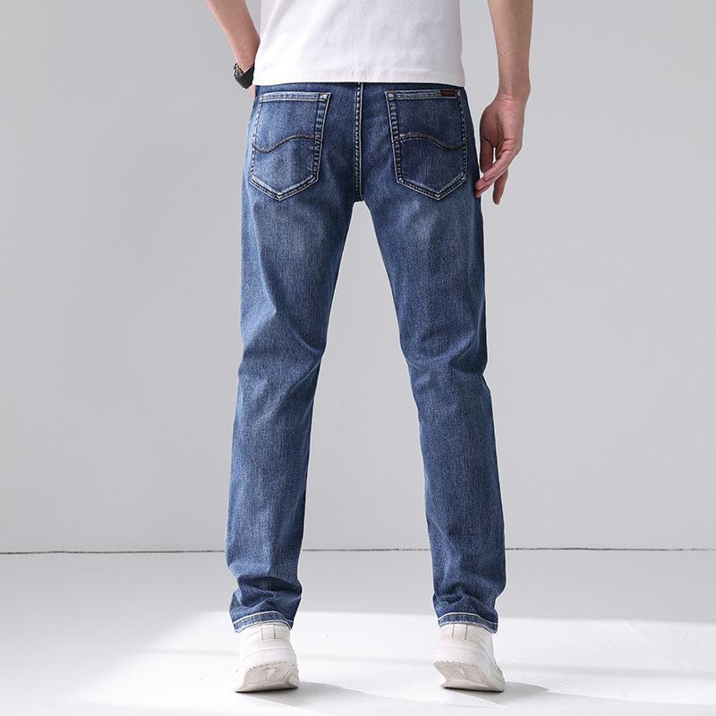 Primăvară și Vară Nou Jeans și Pantaloni pentru Bărbați din Bumbac Pur Slim Drepți Elastici Bărbați