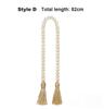 Wooden Handmade boho DIY Rattan Natural Wood Bead Garland Tassel Craft Rustic Country Beads Home Wall Hanging Decoration