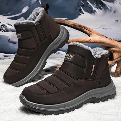 20244 Women's Boots Unisex Winter Shoes Women Waterproof Snow Boots Female Slip On Casual Shoe Plush Footwear Men's Ankle Botas