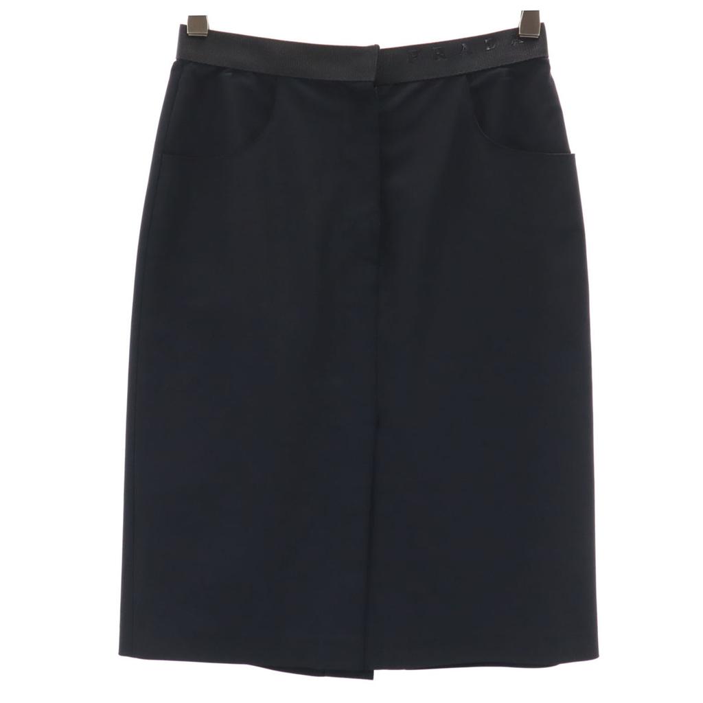 PRADA made in Italy Midi length Tight Skirt 38 Black series Women Used
