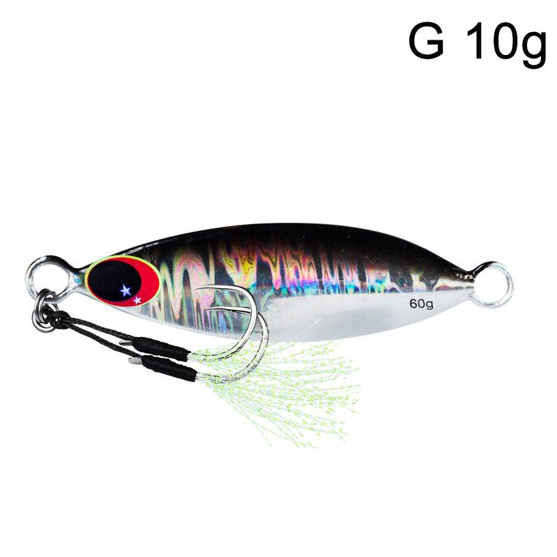 Metal Jig Spoon Lure 10G 20G Artificial Bait Shore Slow Jigging Hard Bass Fishing Tackle Fishing Artificial Bait