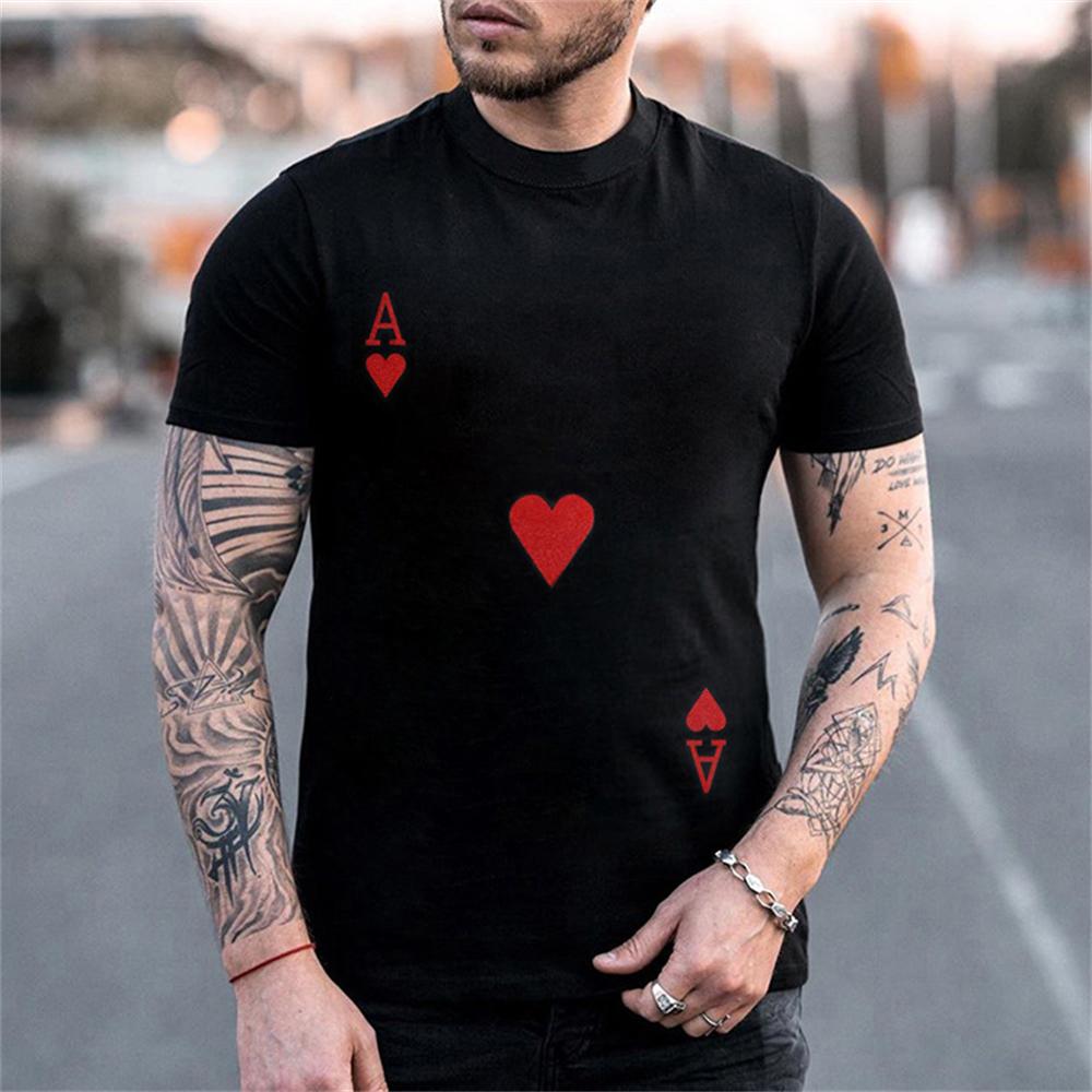 

Мужская футболка в полоску, летняя футболка с 3D покерным принтом, топы Vinatge с короткими рукавами, модные уличные футболки в стиле хип-хоп, мужская одежда 6XL