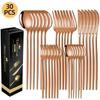 Portugal Stainless Steel 30-Piece Cutlery Set: Western Steak Knife, Fork, Spoon in Gift Box
