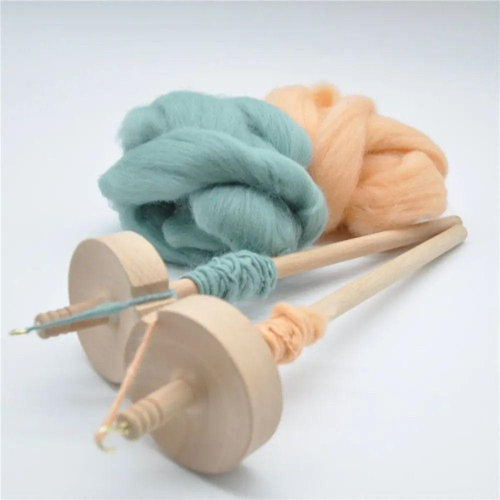 Portable Spindle Top Hand Carved Whorl Yarn Spin Sewing Accessories Drop Spindle Beginners