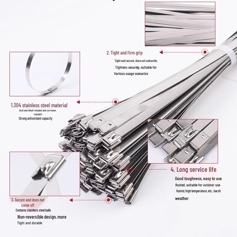 FUWEISHENG 304 Stainless Steel Self-Locking Cable Ties