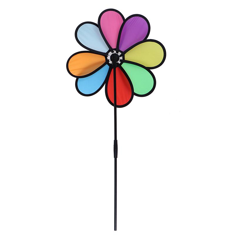 

Красочные Радуга Dazy Flower Spinner Wind Windmill Garden Yard Outdoor Decor