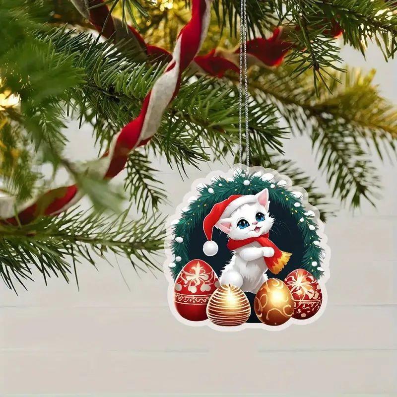 

Cartoon Vibrant Christmas Tree Car Interior Hanging Ornament For Festive Decor Vehicle 1